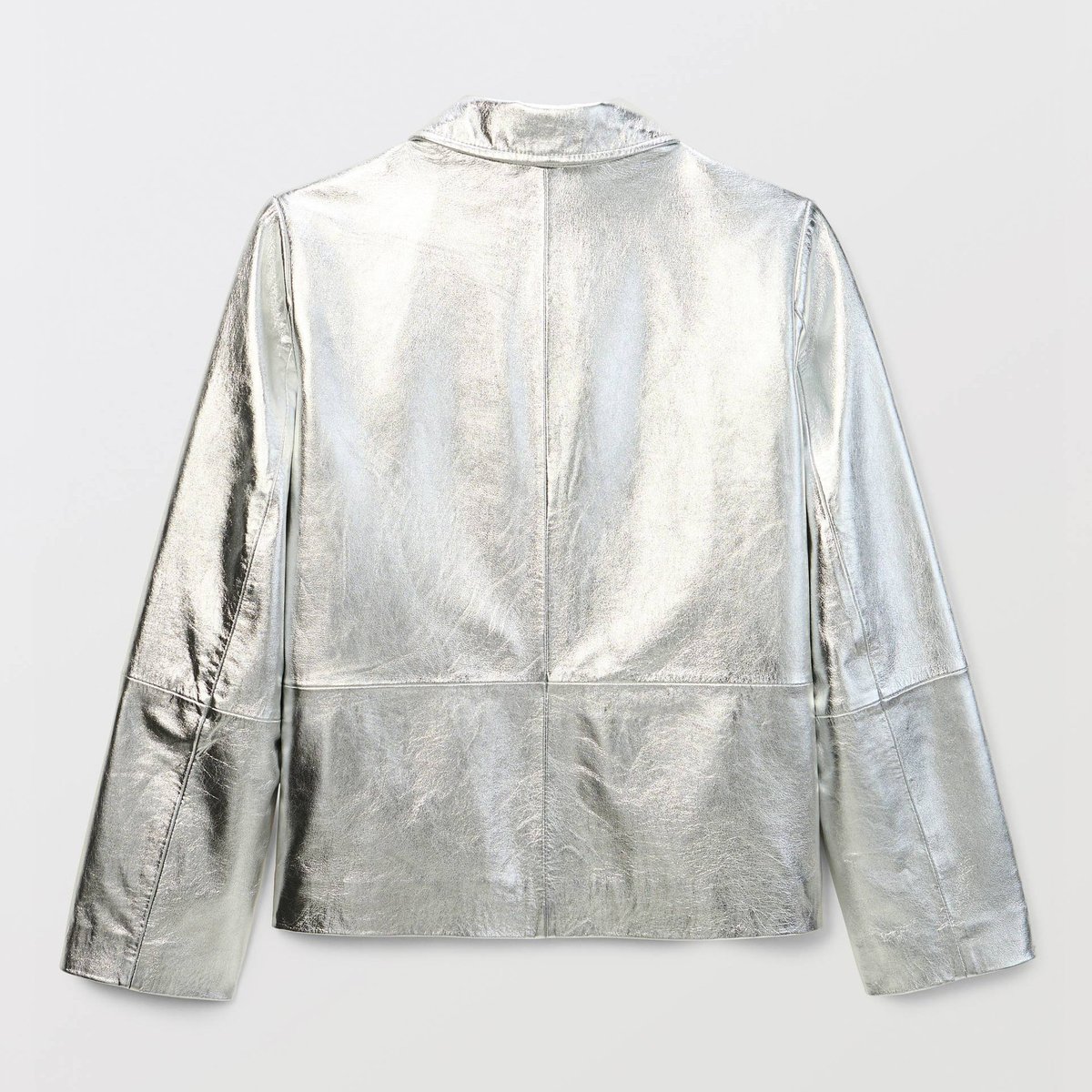 Veste é en cuir silver, MONOPRIX