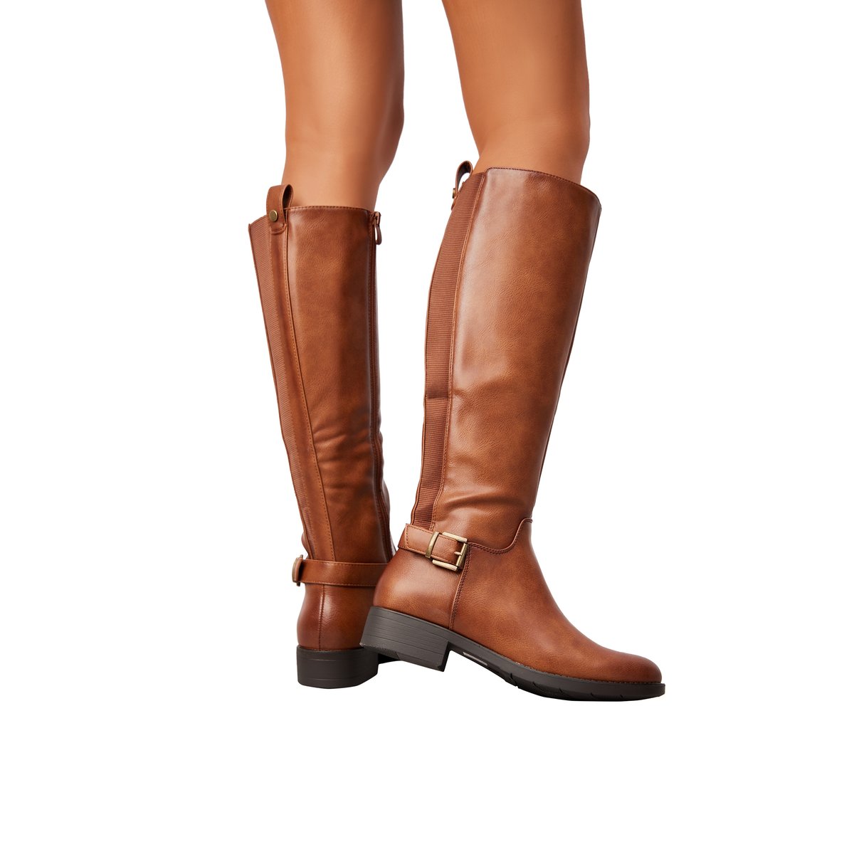 Bottes à Zip camel, ENZA NUCCI