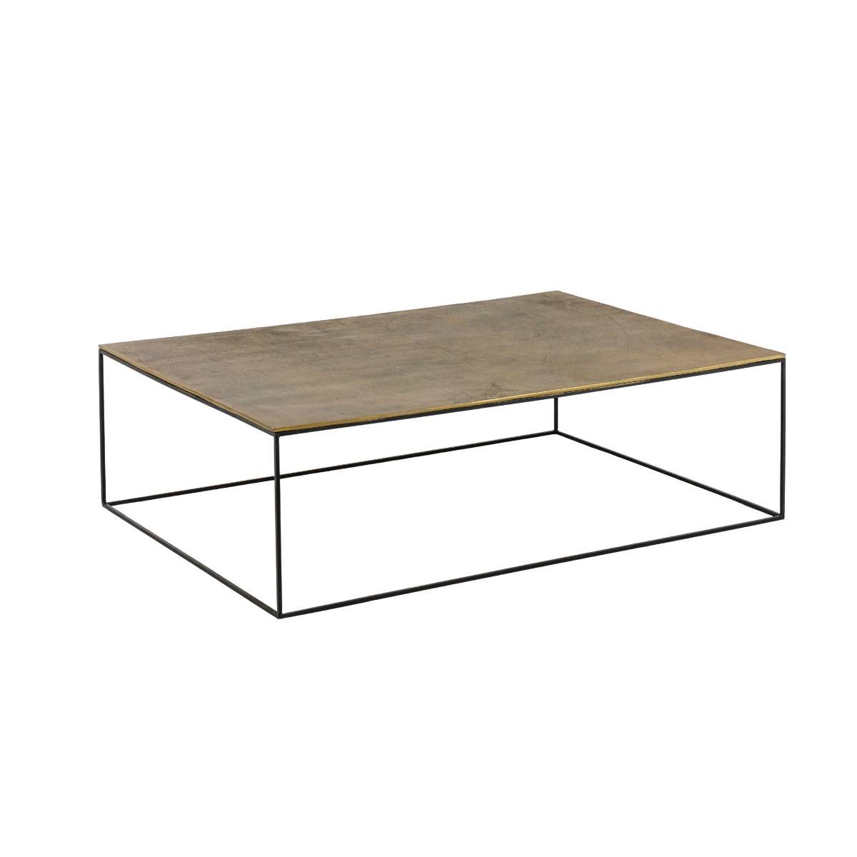 Table basse en aluminium VICTORIA noir, MADE IN MEUBLES