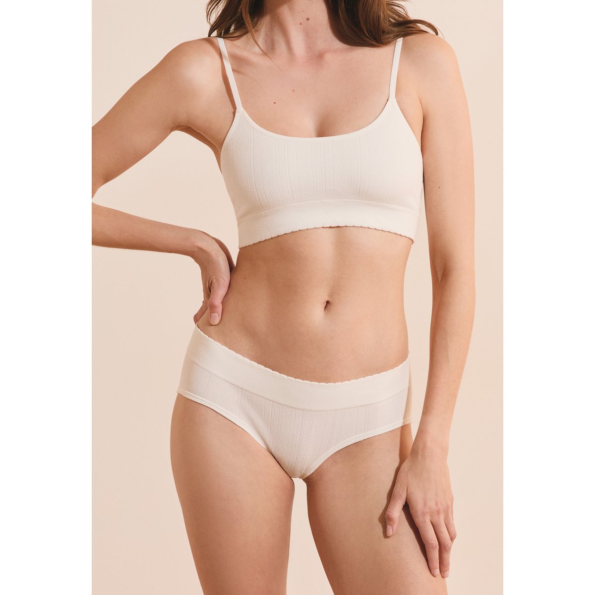 Shorty en pointelle DAILY SEAMLESS ecru, ETAM