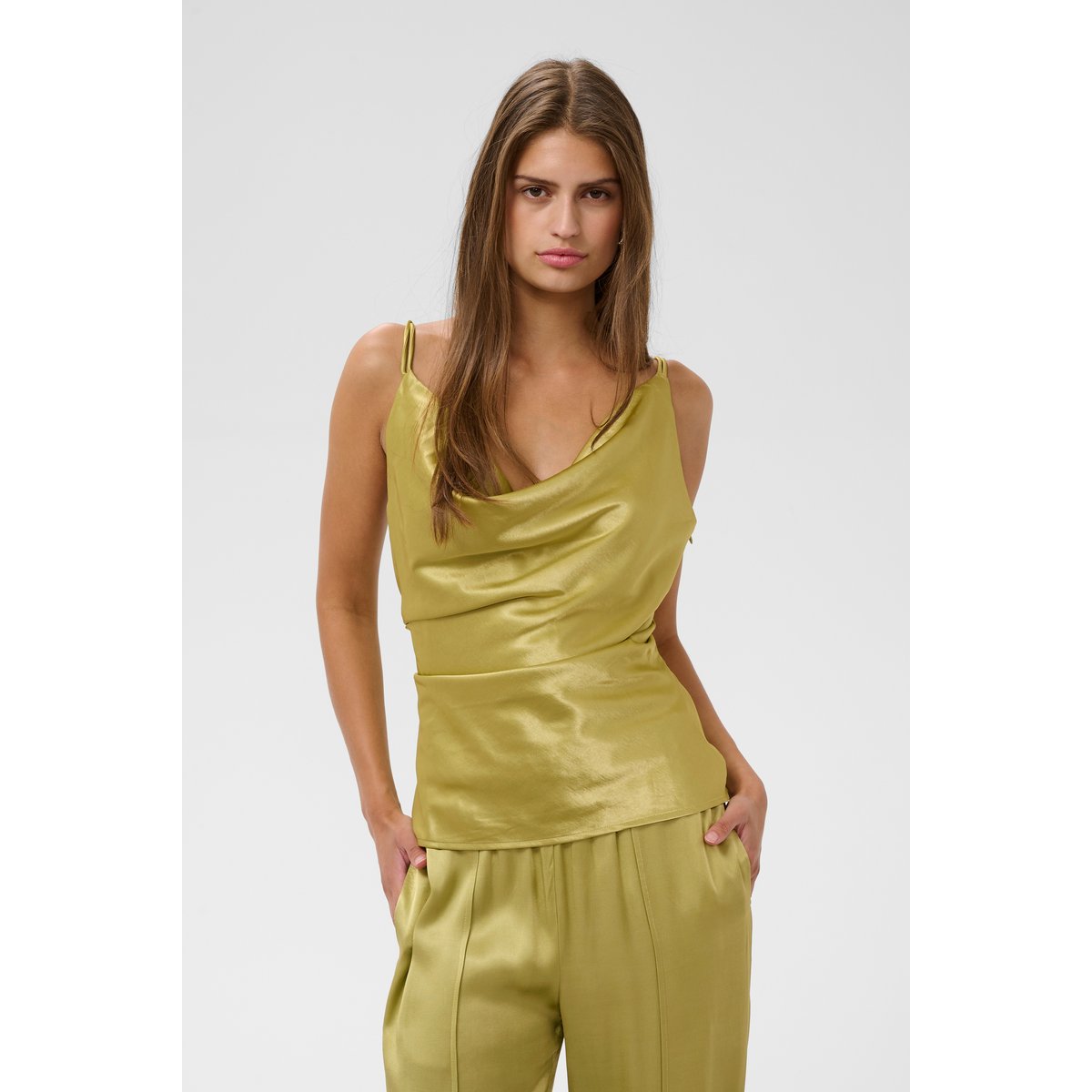 Blouse à manches courtes vert weeping willow, SOAKED IN LUXURY