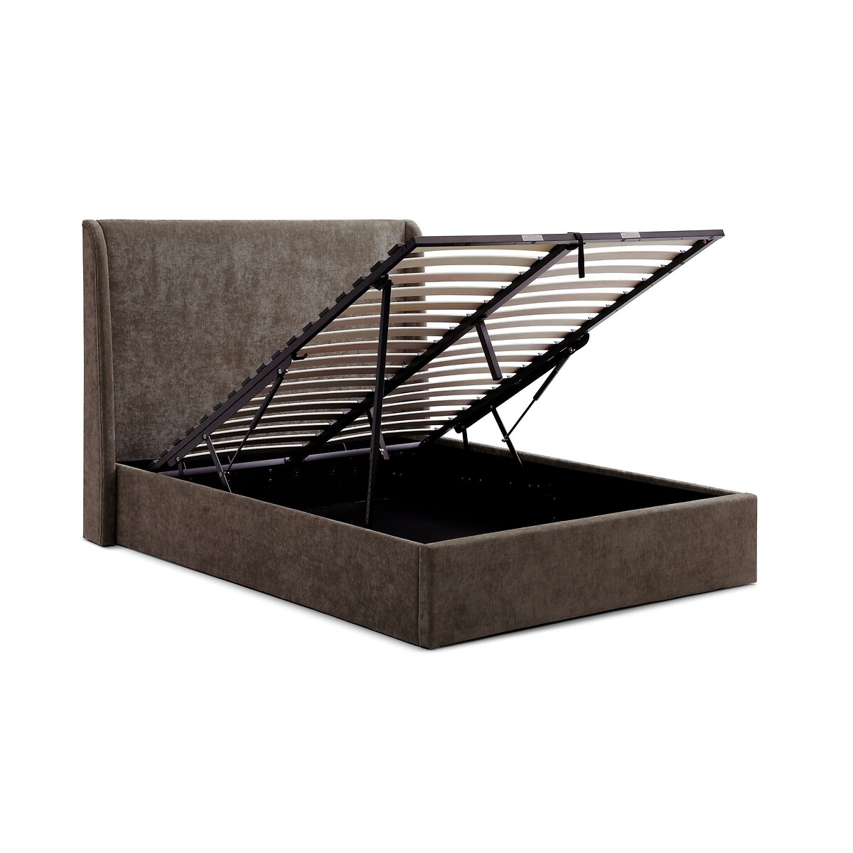 Austin Natural Herringbone Multi-Lift Ottoman Storage Bed mocha, ÉDITÉ