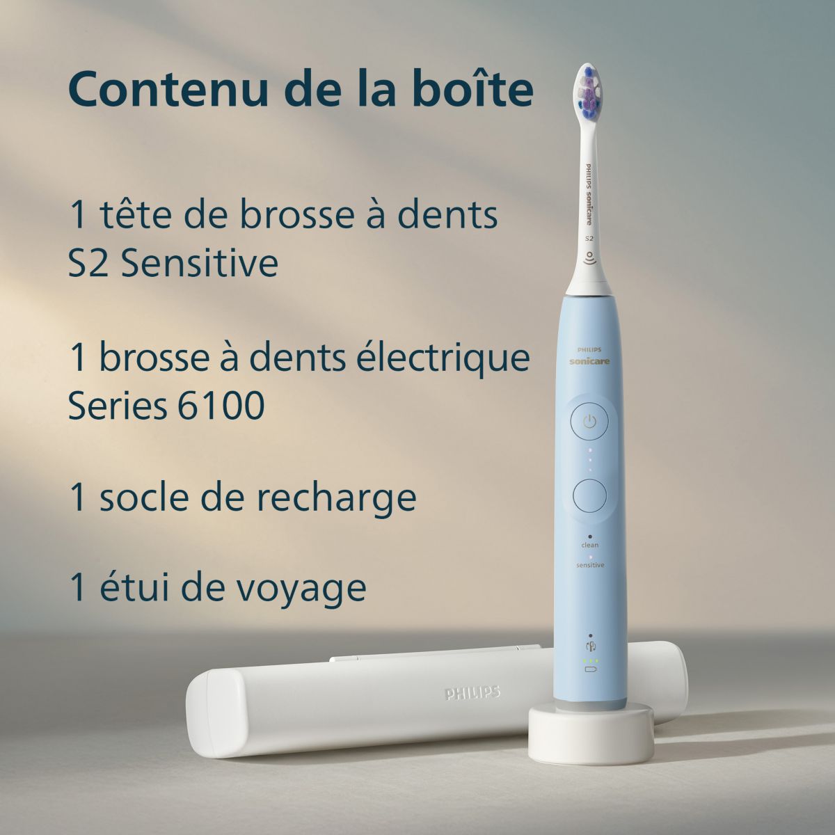 Brosse à dents électrique Sonicare 6100 series HX7406/02 couleur unique, PHILIPS