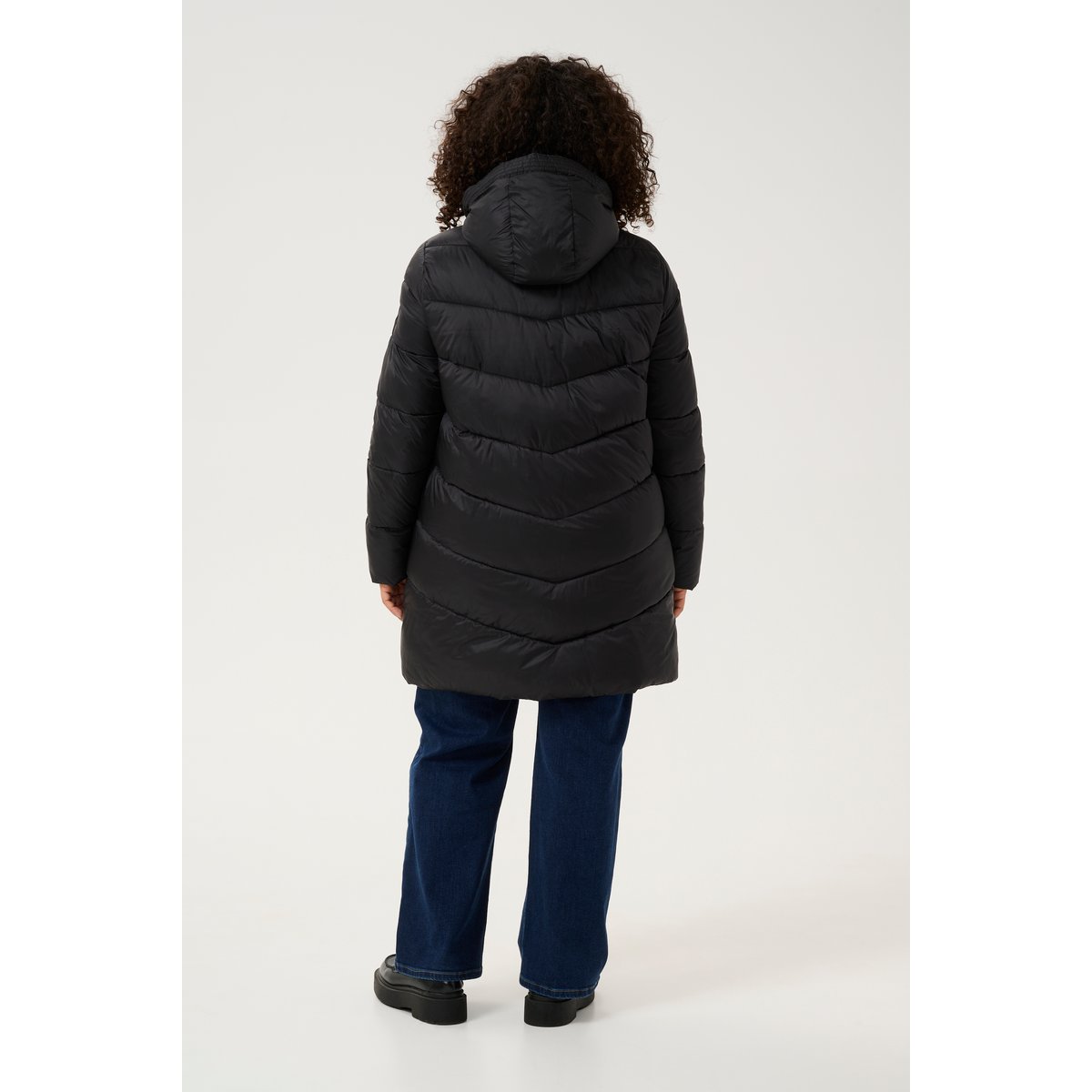 Manteau noir black deep, KAFFE CURVE