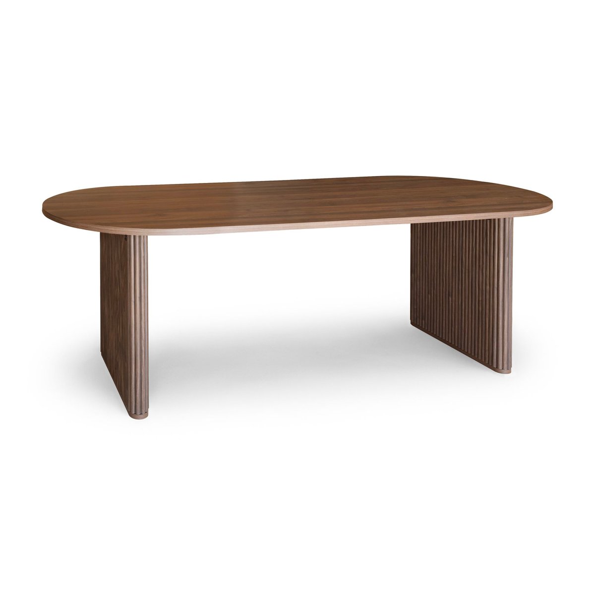 Table ovale effet noyer, SELMA couleur unique, NOW'S HOME