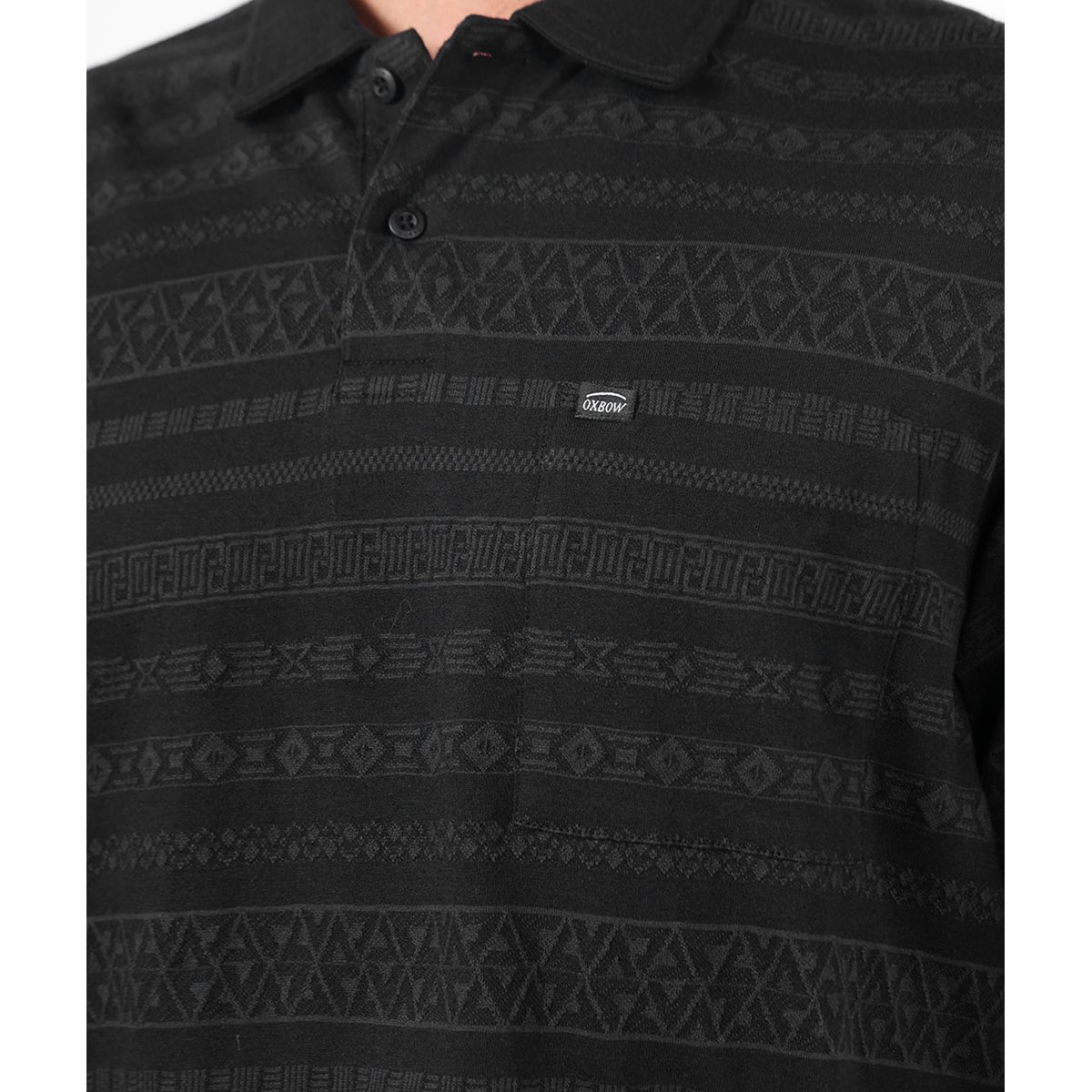 Polo manches courtes INLAND black, OXBOW