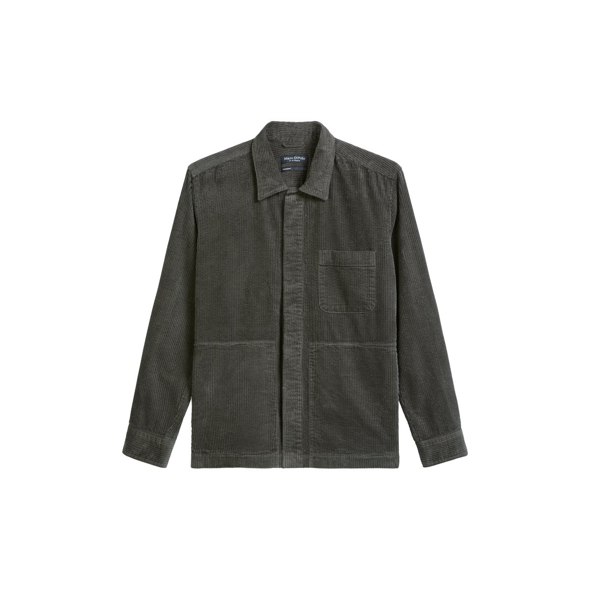 Surchemise en velours côtelé, coupe régulière avec une patte de boutonnage dissimulée noir, MARC O'POLO