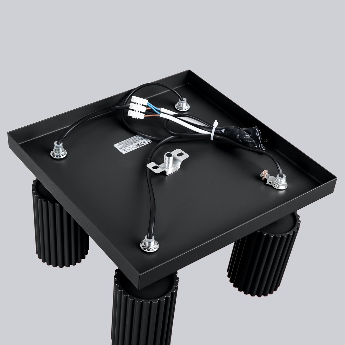 Plafonnier Aluminium Noir GU10 4 Karbon noir, EDEN