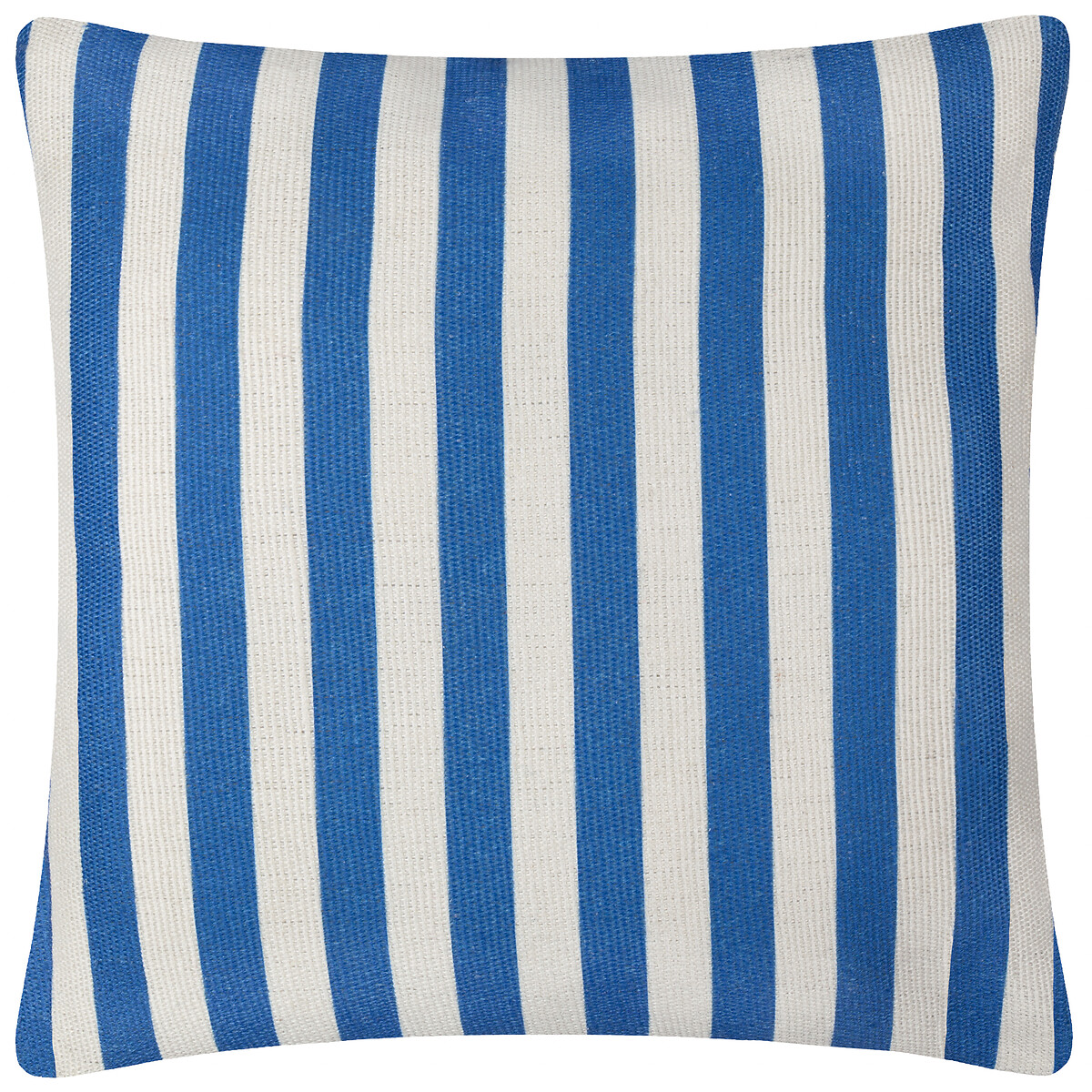 Deck Stripe Woven Outdoor Cushion - 59x59cm blue/white, FURN.