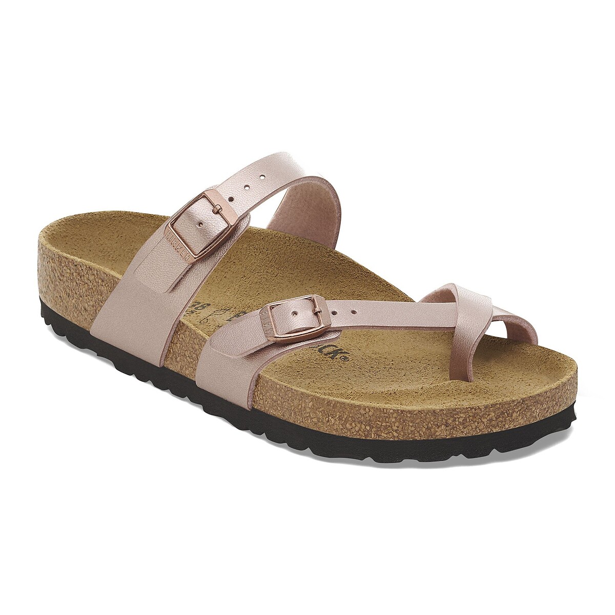 Mules entre-doigt MAYARI rose métallisé, BIRKENSTOCK