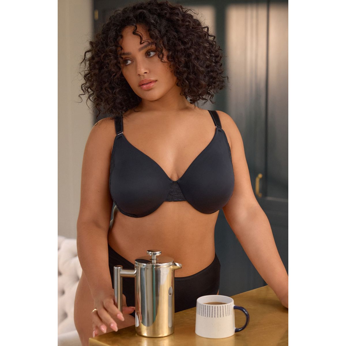 Soutien-gorge maintien intégral noir, NEXT