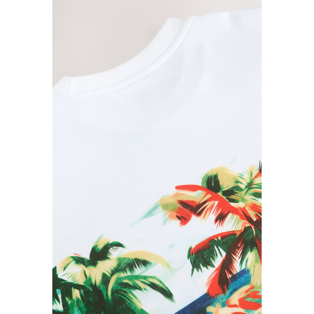 T-shirt décontracté imprimé edit scène de vacances blanches, NEXT