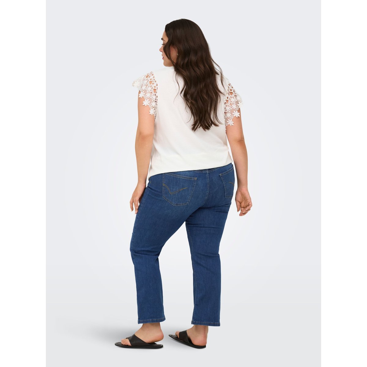 Jean Flared medium blue denim, ONLY CARMAKOMA