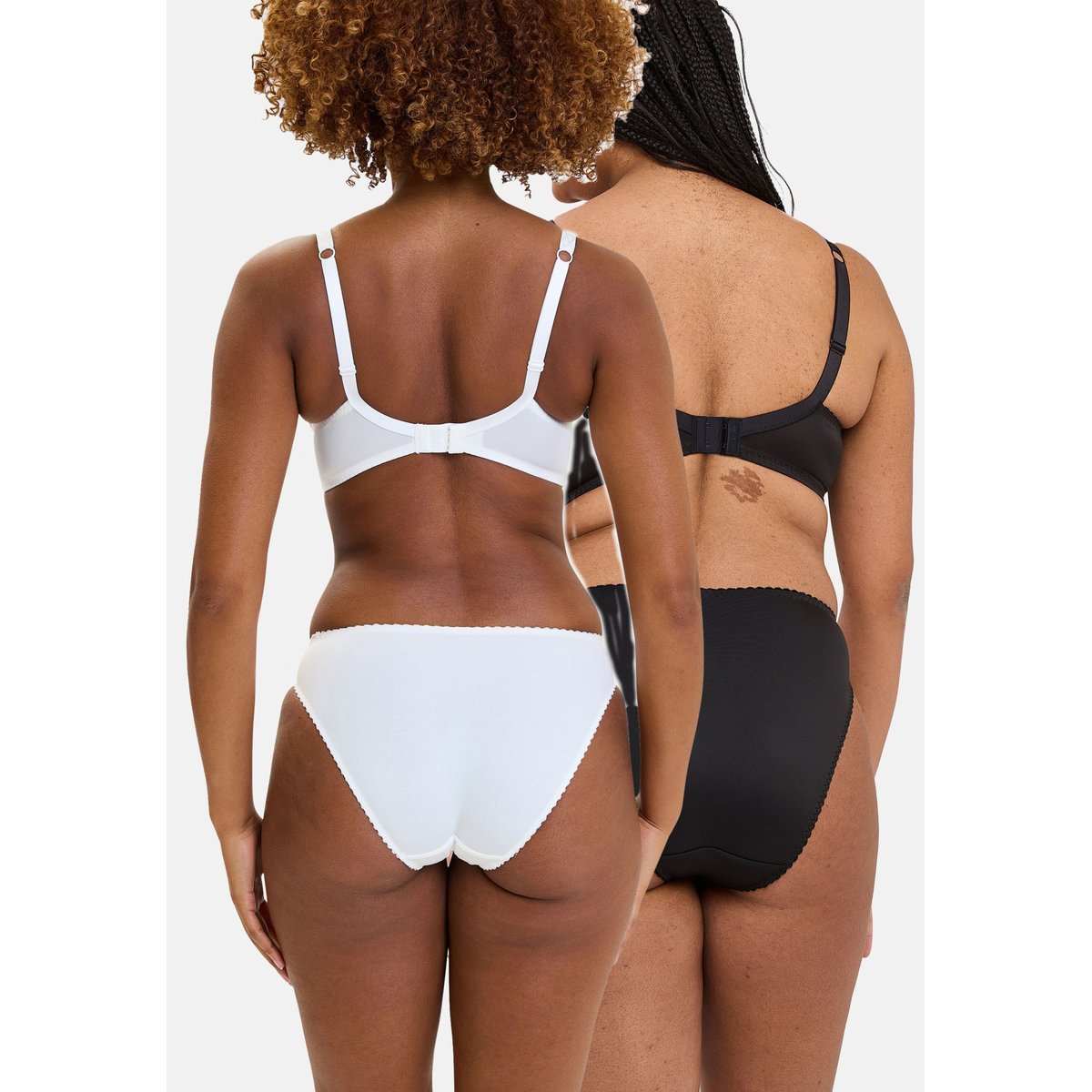 Lot de deux slips NARCISSE ivoire&noir, SANS COMPLEXE