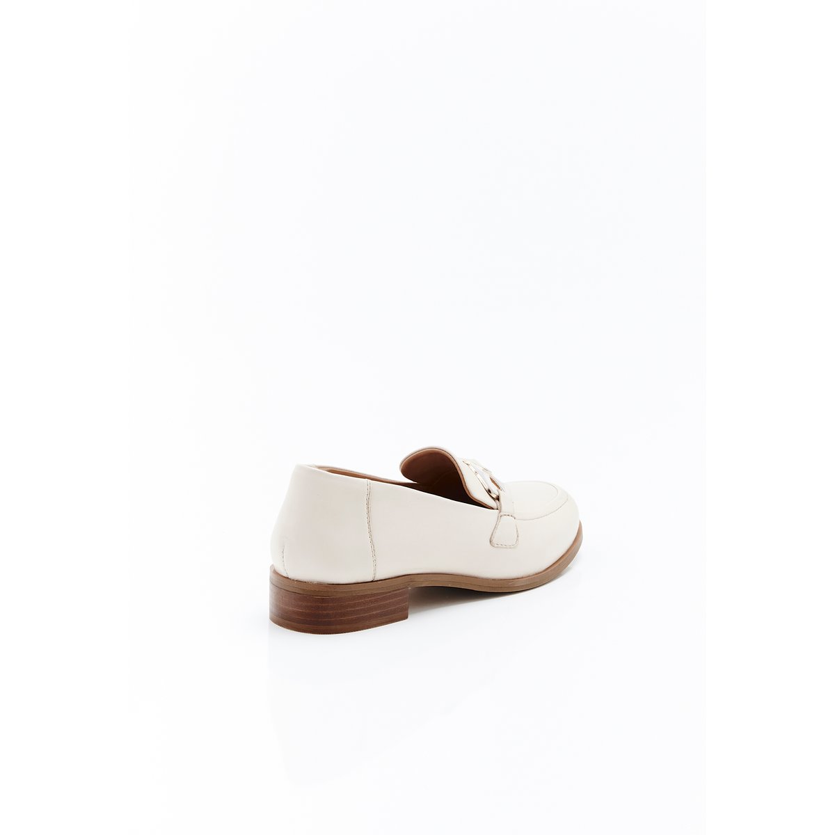 Mocassins en cuir blanc cassé, DAMART