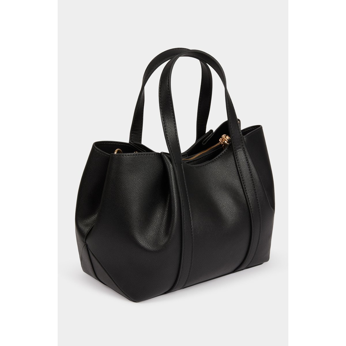 Sac cabas similicuir noir, MORGAN
