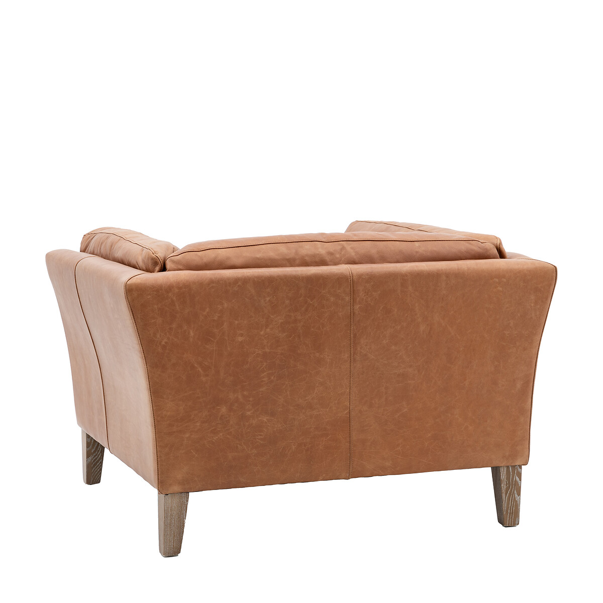 Nadiad Vintage Leather Armchair with Solid Wood Legs tan, ÉDITÉ