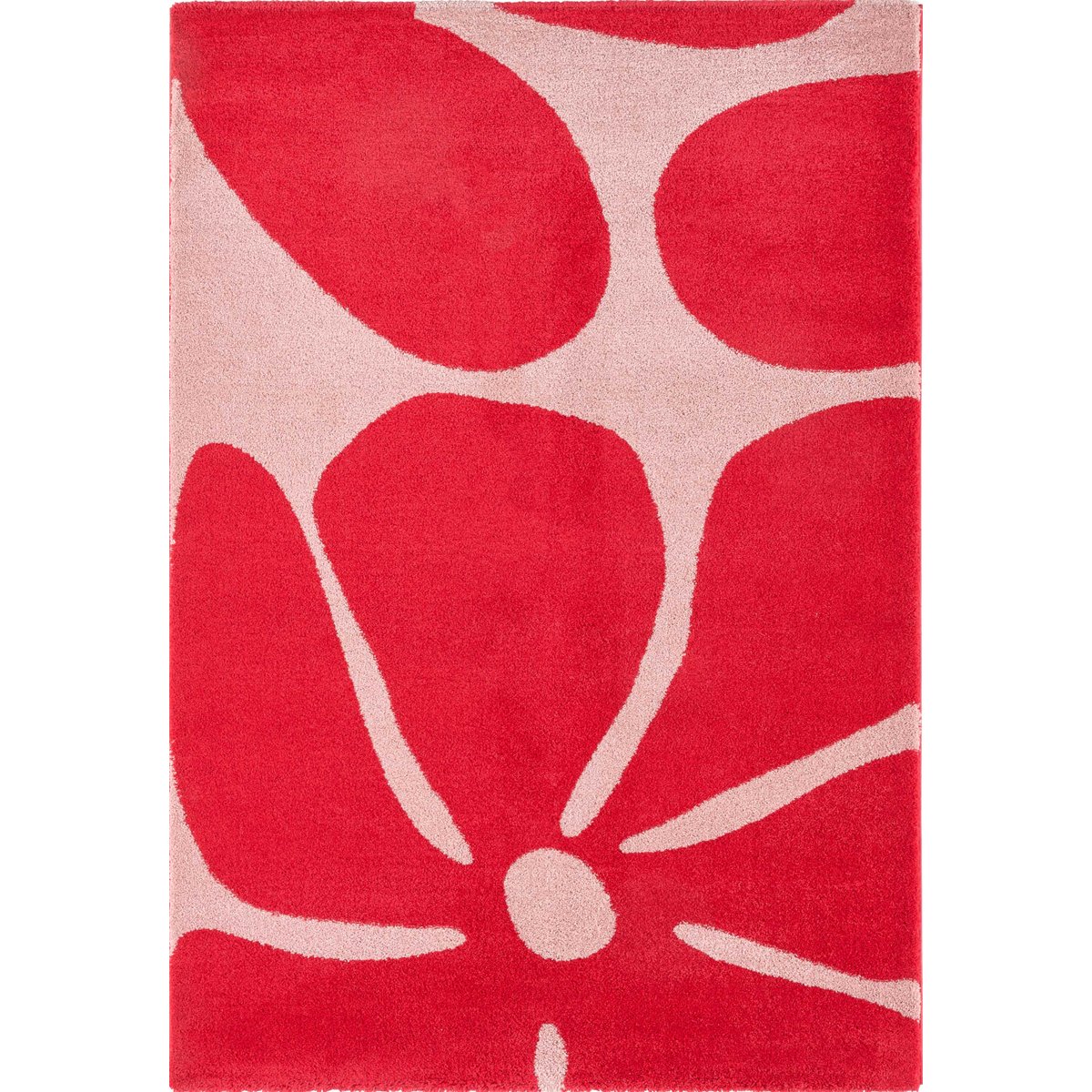 Tapis de salon vintage à fleurs GROOVY rouge, NAZAR RUGS