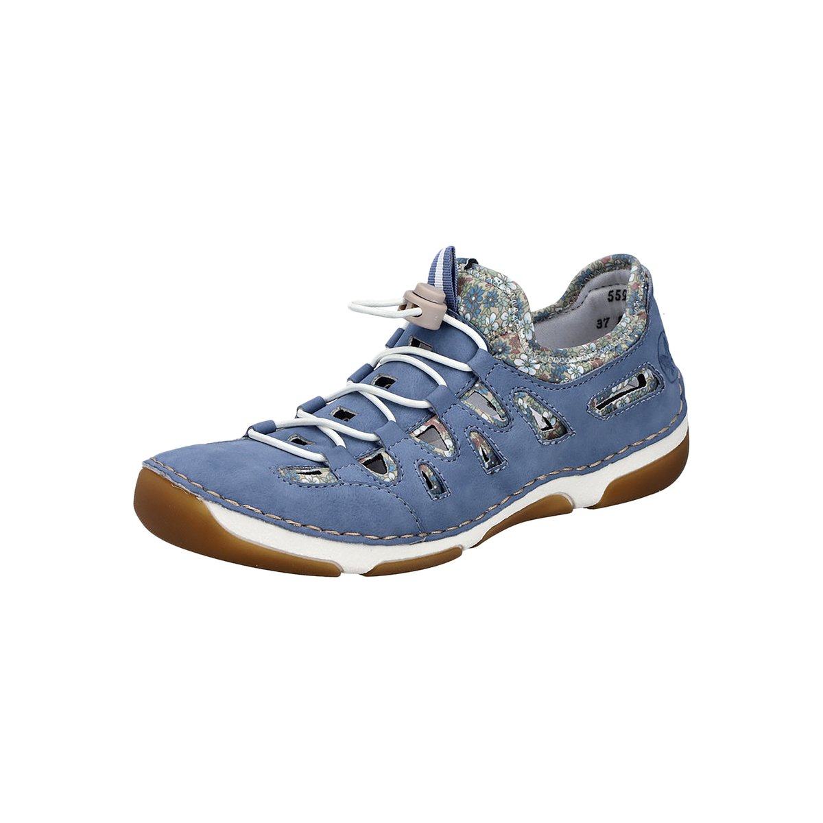 Basket Cuir Morelia bleu, RIEKER
