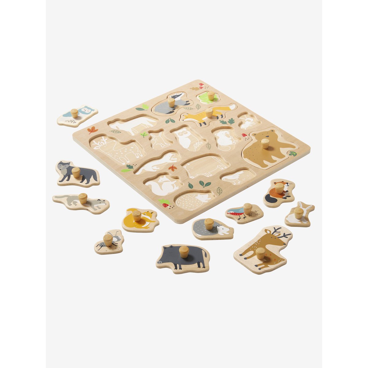 Puzzle boutons Classe verte blanc, VERTBAUDET