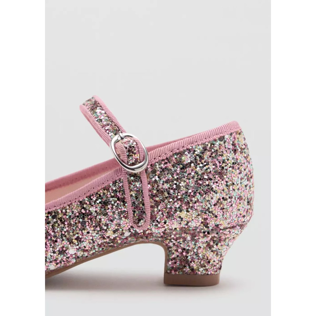 Chaussures à talon paillettes or, MANGO KIDS