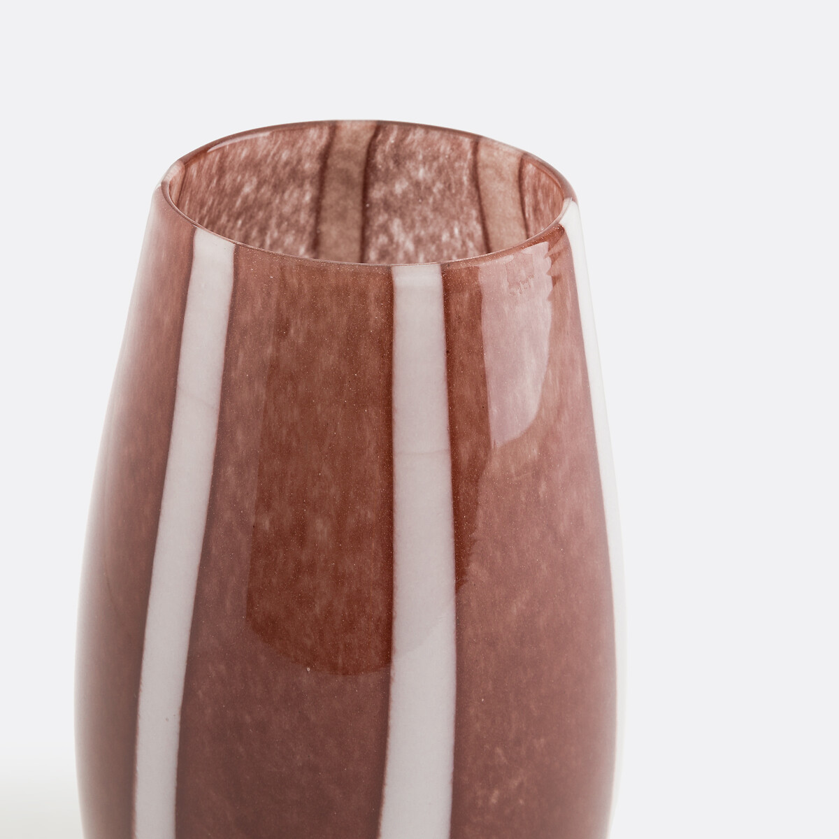 Vase en verre à rayures, Malco rouge grenat, LA REDOUTE INTERIEURS