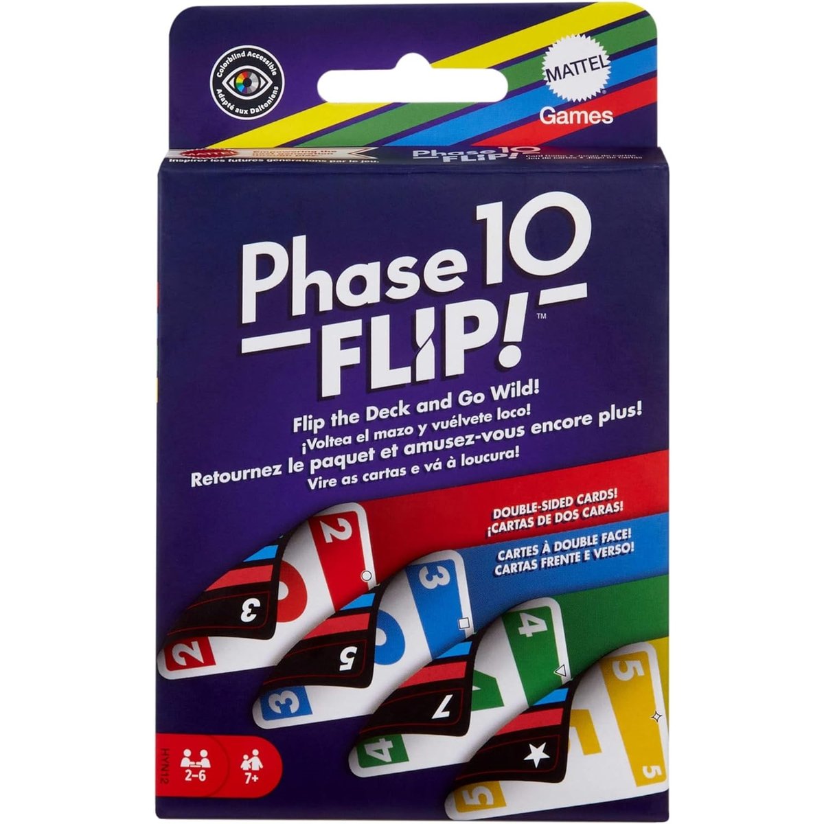 Jeu de cartes Phase 10 Flip multicolore, MATTEL
