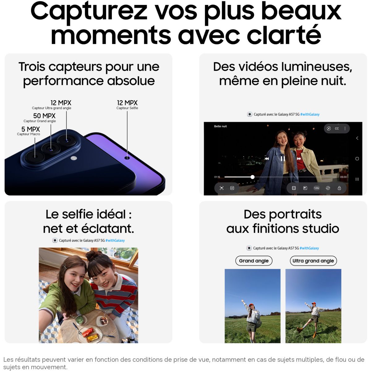 Smartphone Galaxy A57 5G 128Go Lavande couleur unique, SAMSUNG