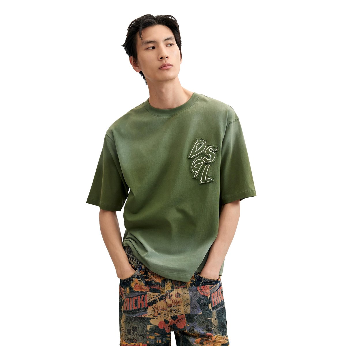T-SHIRT MICKEY™ IMPRIMÉE vert, DESIGUAL