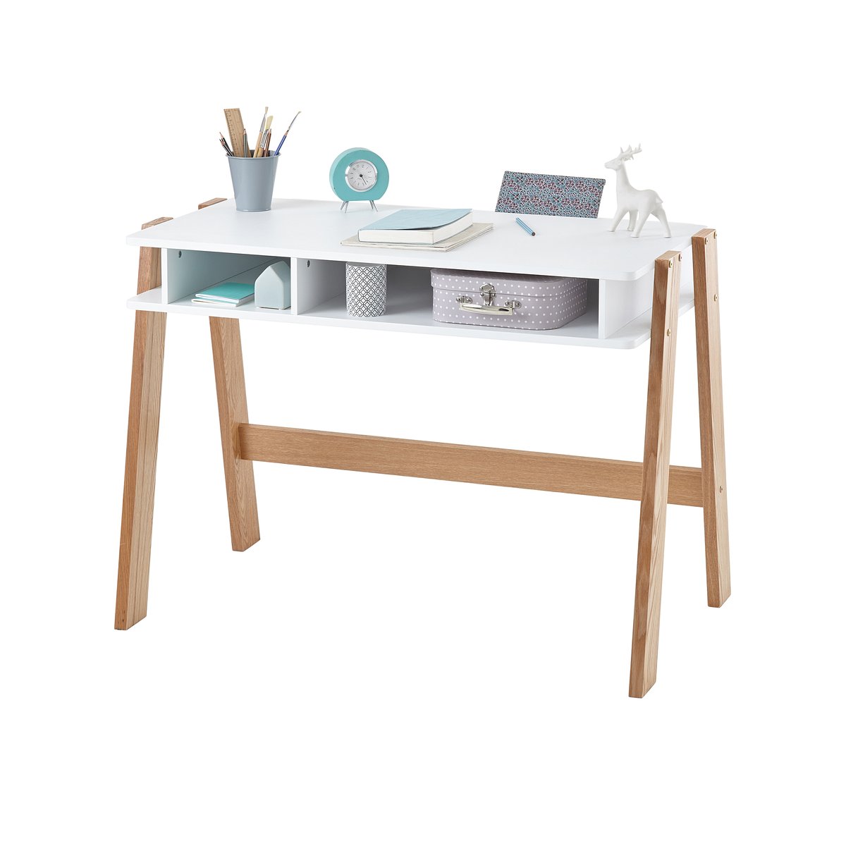Bureau spécial primaire LIGNE ARCHITEKT blanc/bois, VERTBAUDET