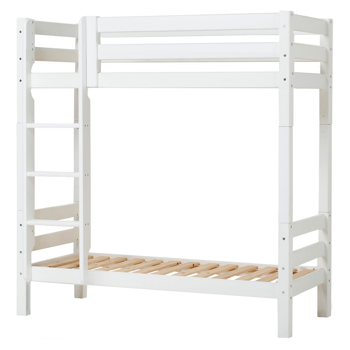 Lit Superposé pin massif ECO LUXURY blanc, HOPPEKIDS