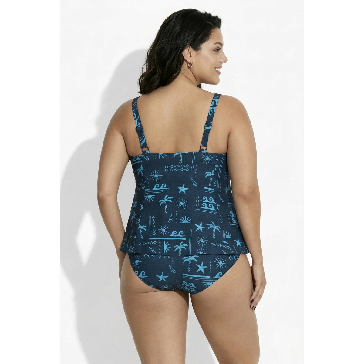 Tankini avec bonnets souples bleu foncé, ULLA POPKEN