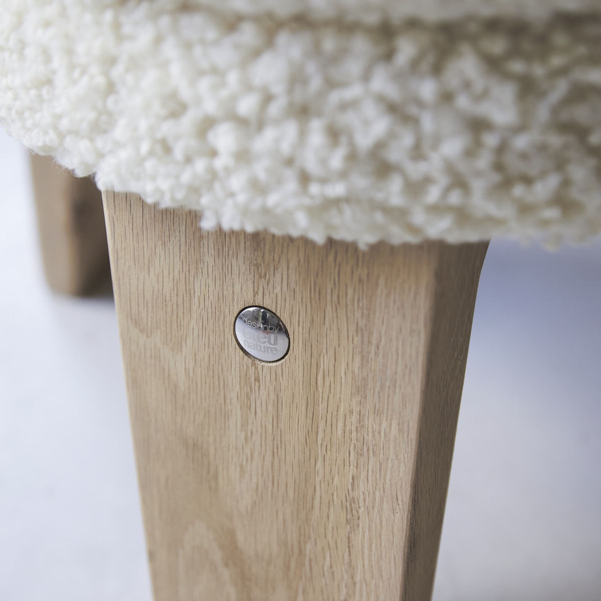 Pouf en Tissu massif, MATTAK blanc, TIKAMOON