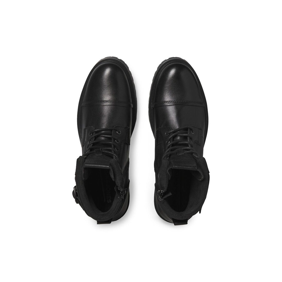Bottines en cuir à lacets Dexter noir, JACK & JONES