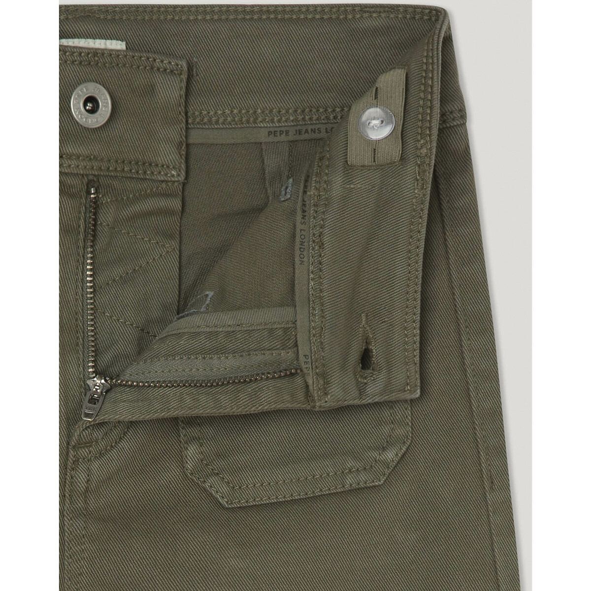 Cotton Wide Leg Trousers khaki, PEPE JEANS