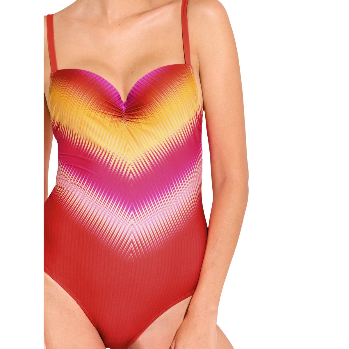 Maillot de bain une pièce préformé OSAKA rose, LISCA