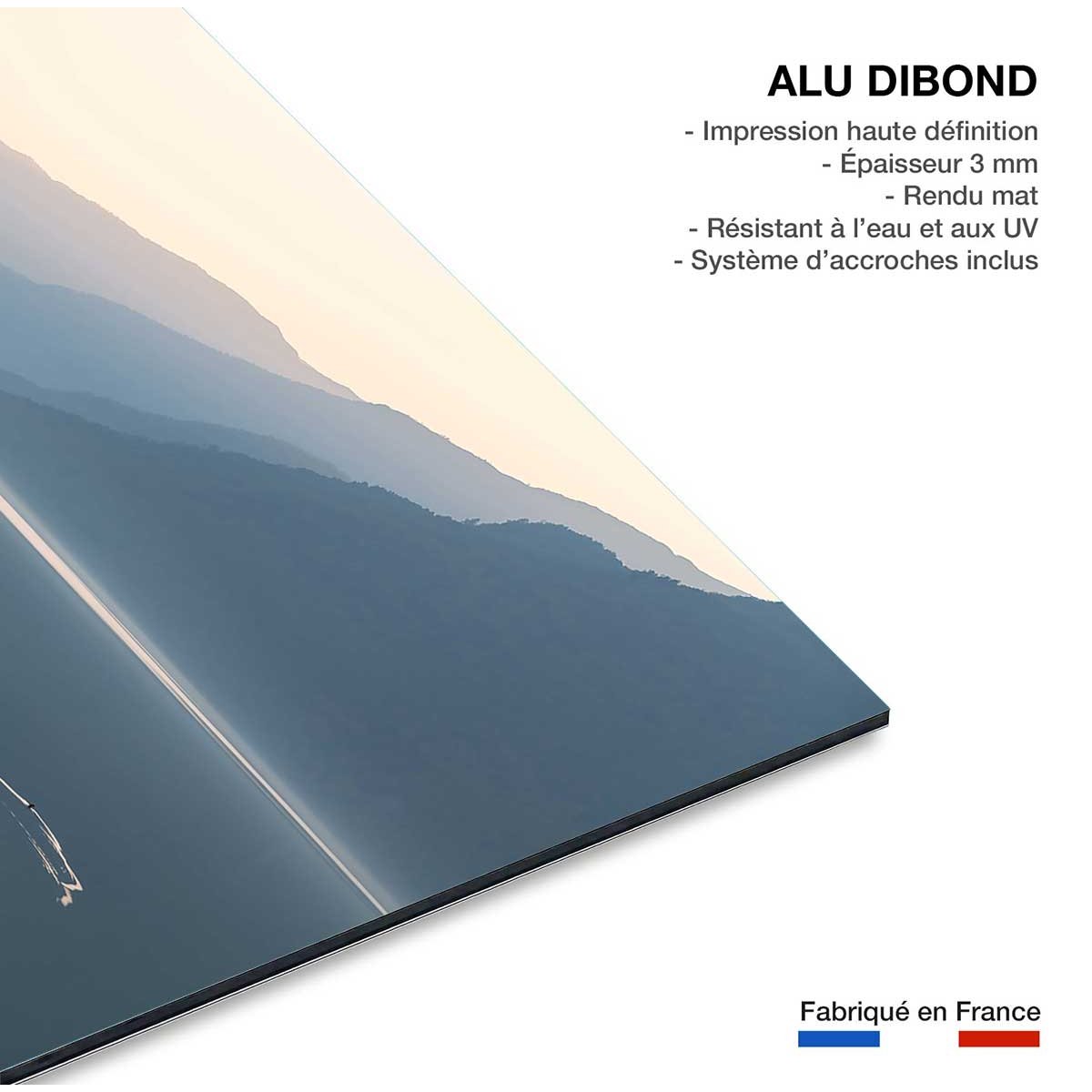 Tableau crépuscule tableau alu dibond, HEXOA