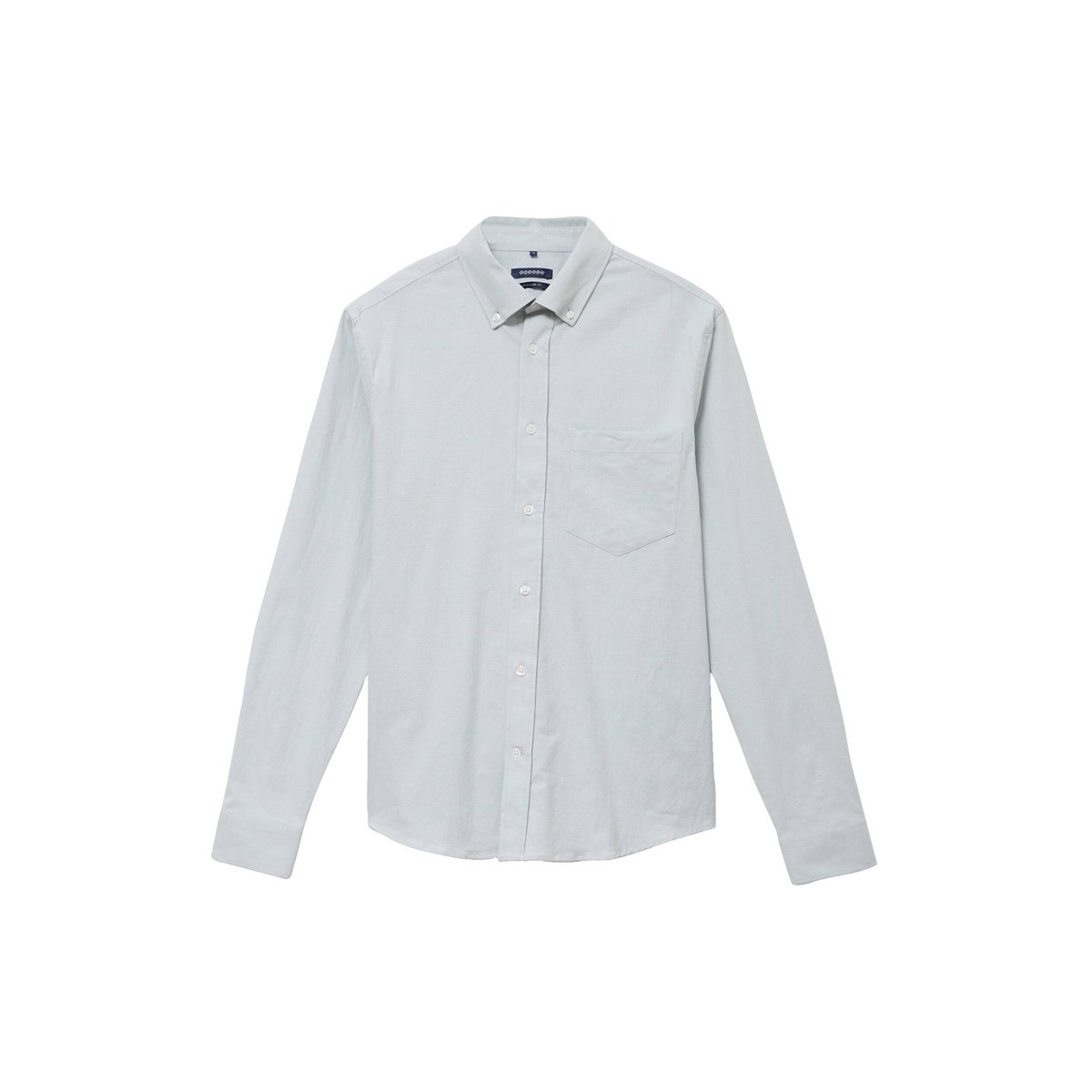 Chemise manches longues col américain vert clair, BONOBO