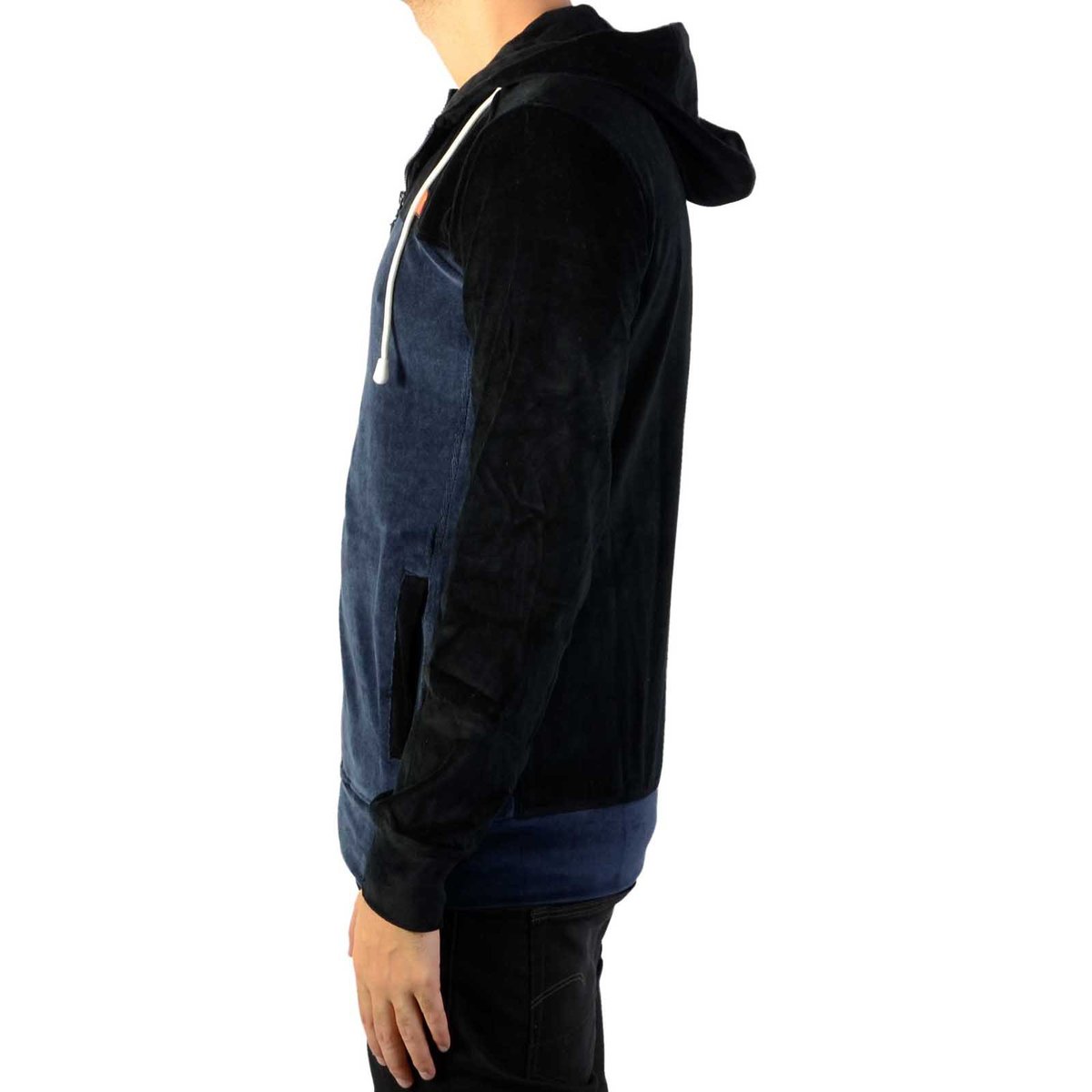 Sweat Zippé à Capuche noir/marine, ELLESSE