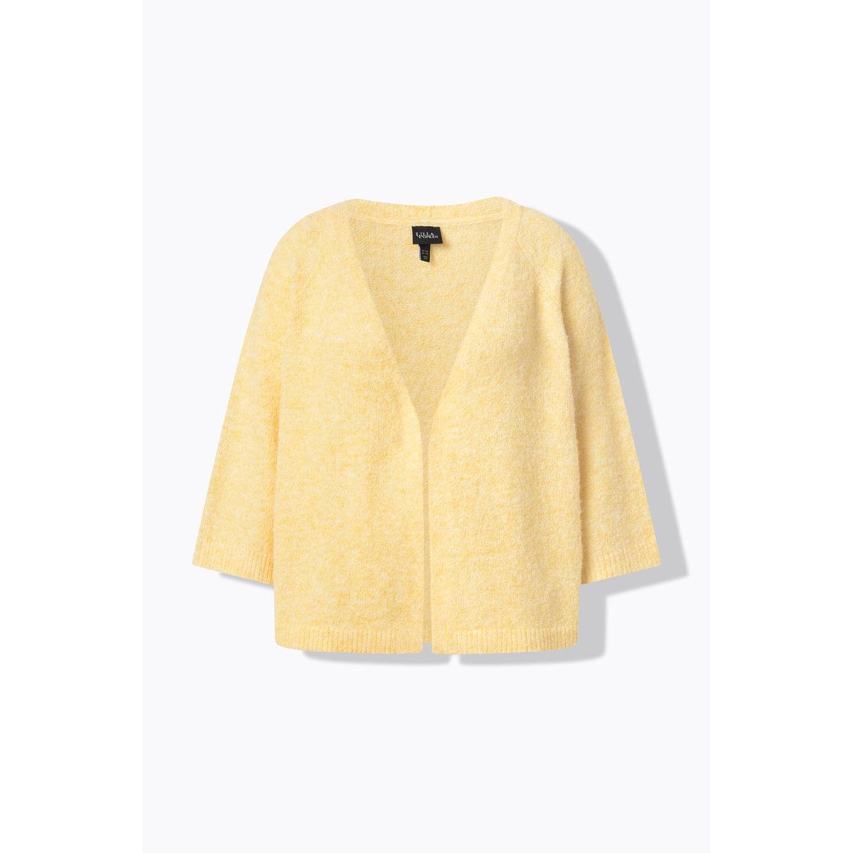 Cardigan en maille très douce jaune pâle, ULLA POPKEN