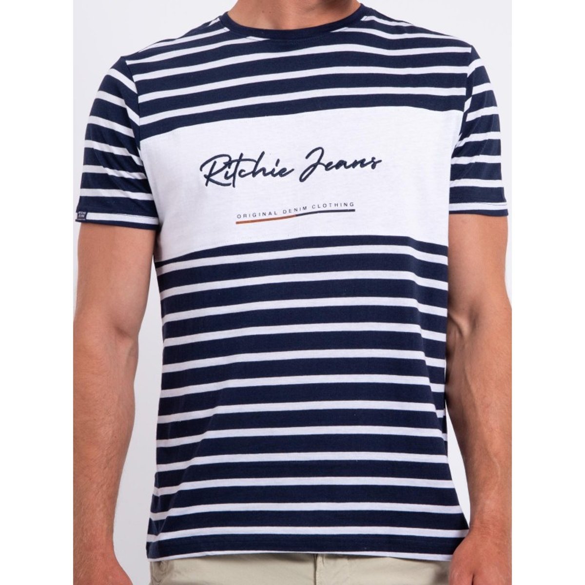 T-shirt Col Rond Pur Coton Nabaumix blanc, RITCHIE