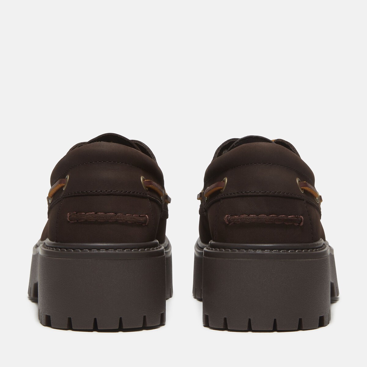Keil-Derbys aus Leder STONE STREET BOAT SHOE dunkelbraun, TIMBERLAND