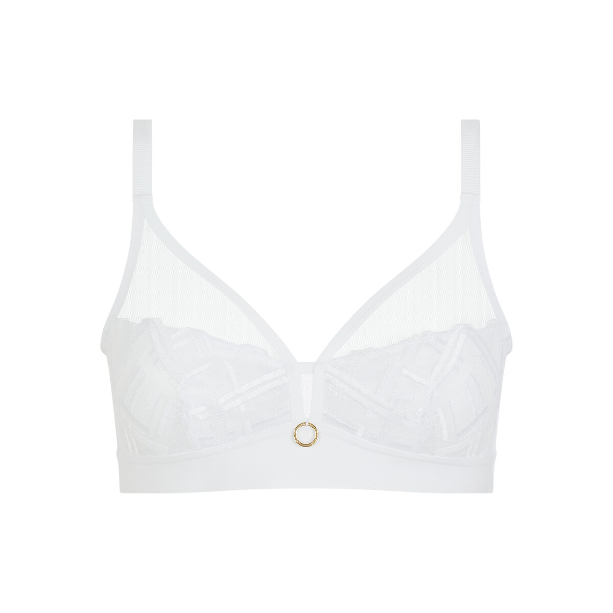 Graphic Support Bra Without Underwiring white, CHANTELLE