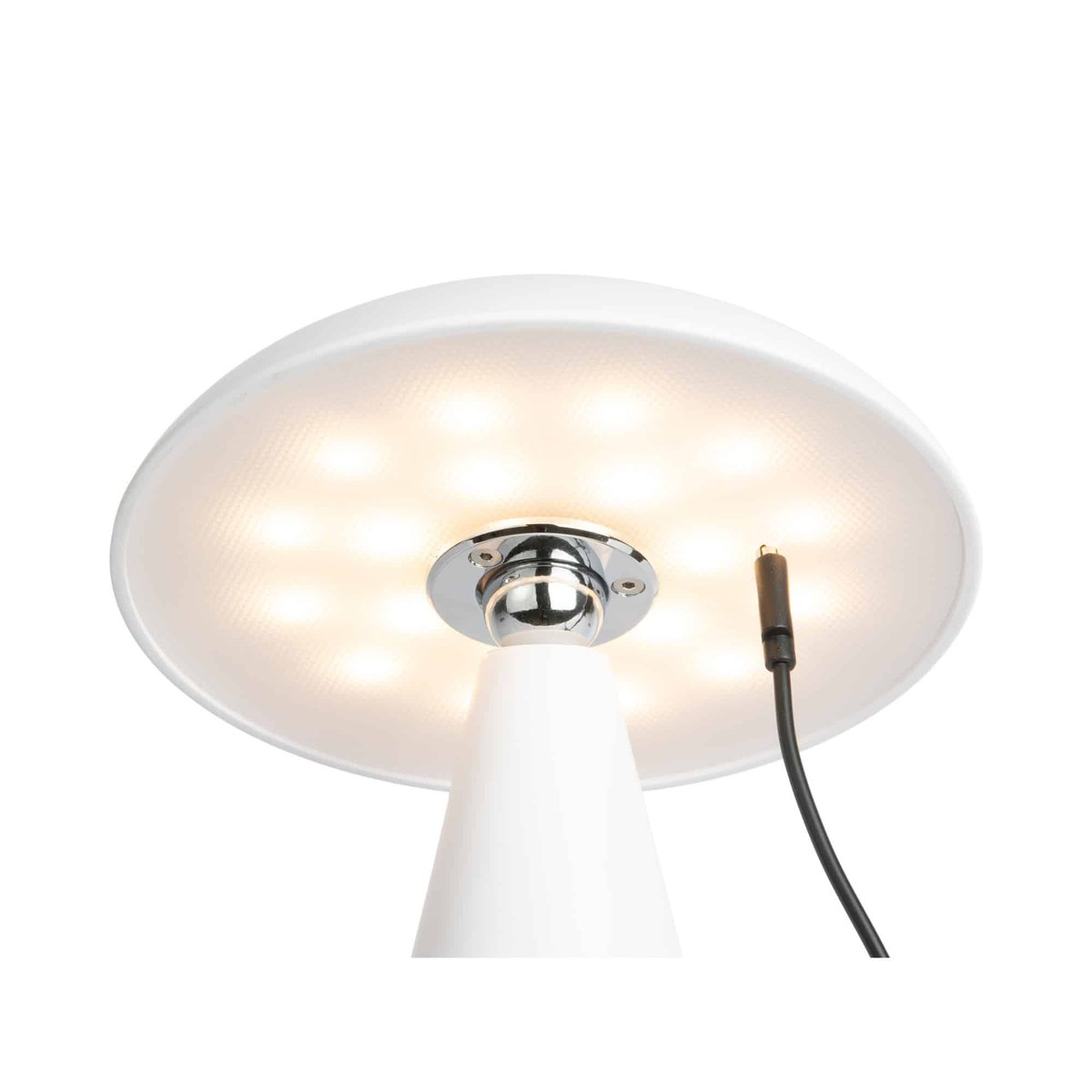 Lampe De Table Mélamine PHOEBE blanc, LEITMOTIV