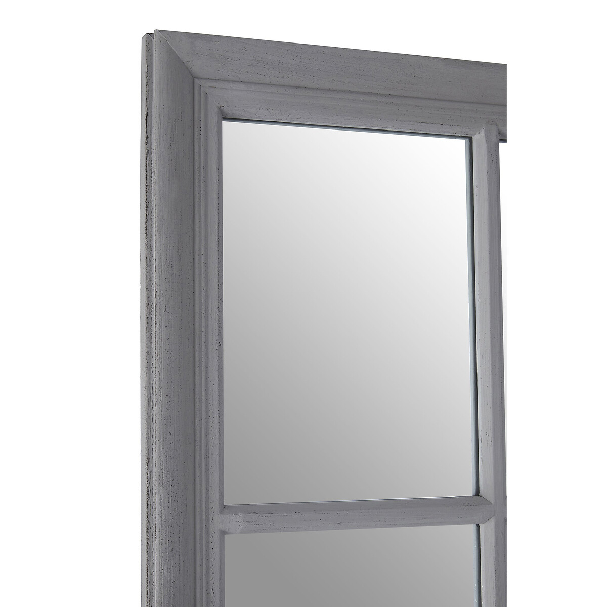 100x130cm Hutton Flat Wood Mirror in Grey grey, ÉDITÉ