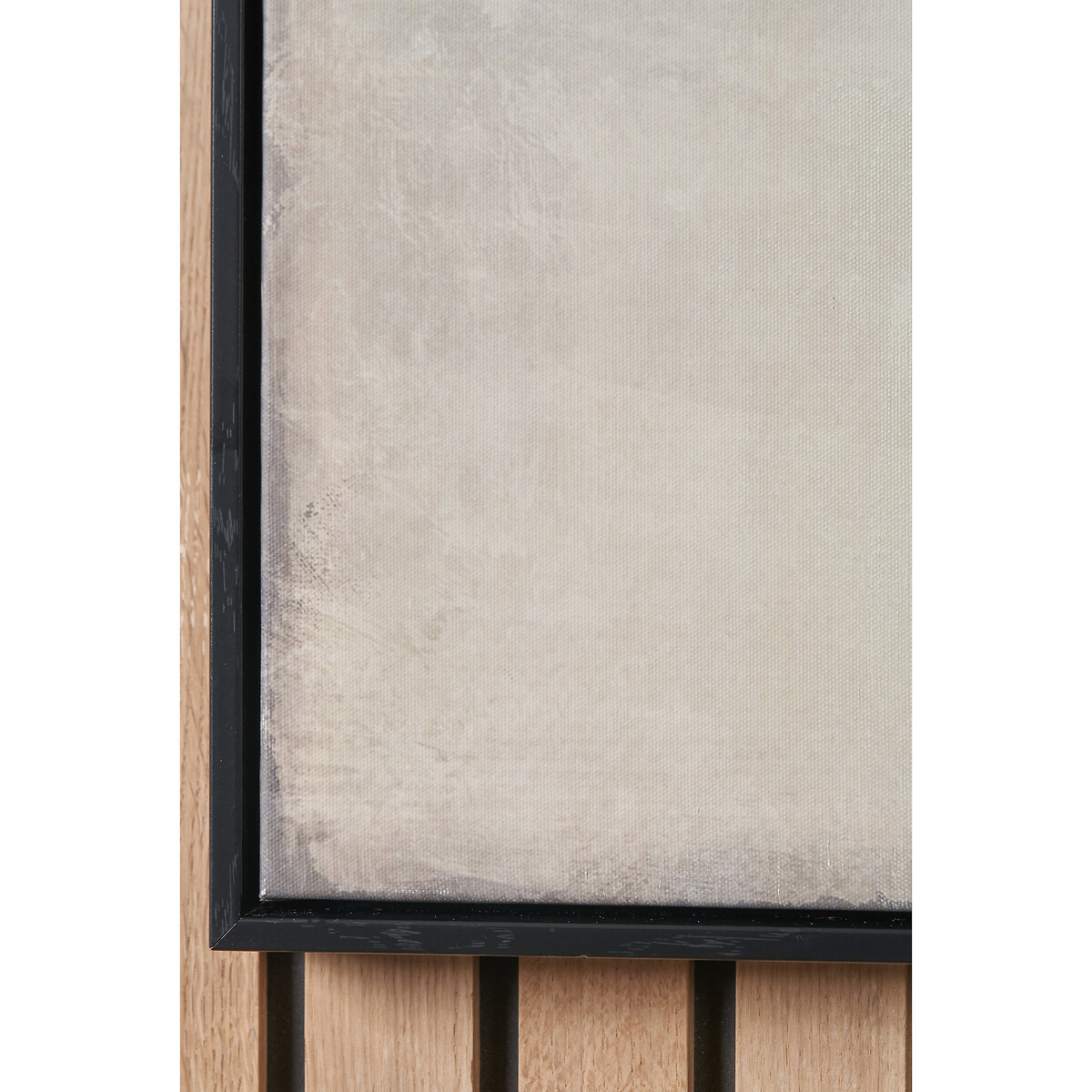 100 x 70cm Grey & White Abstract Canvas with Black Frame black/white, ÉDITÉ
