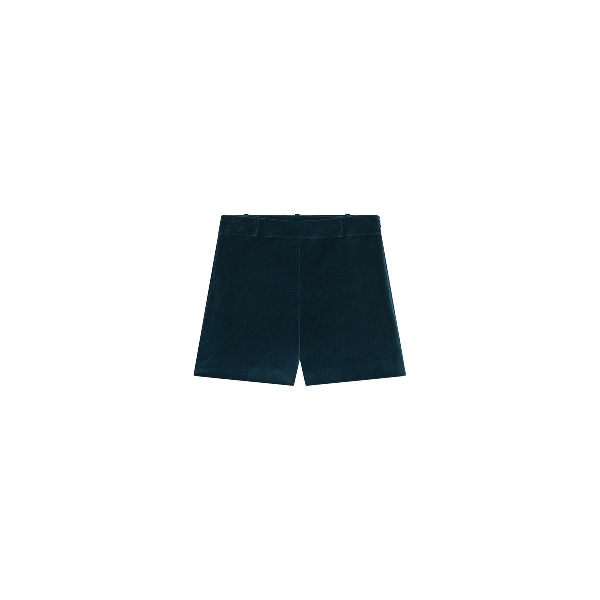 Short droit en velours SCINDY vert canard, CAROLL