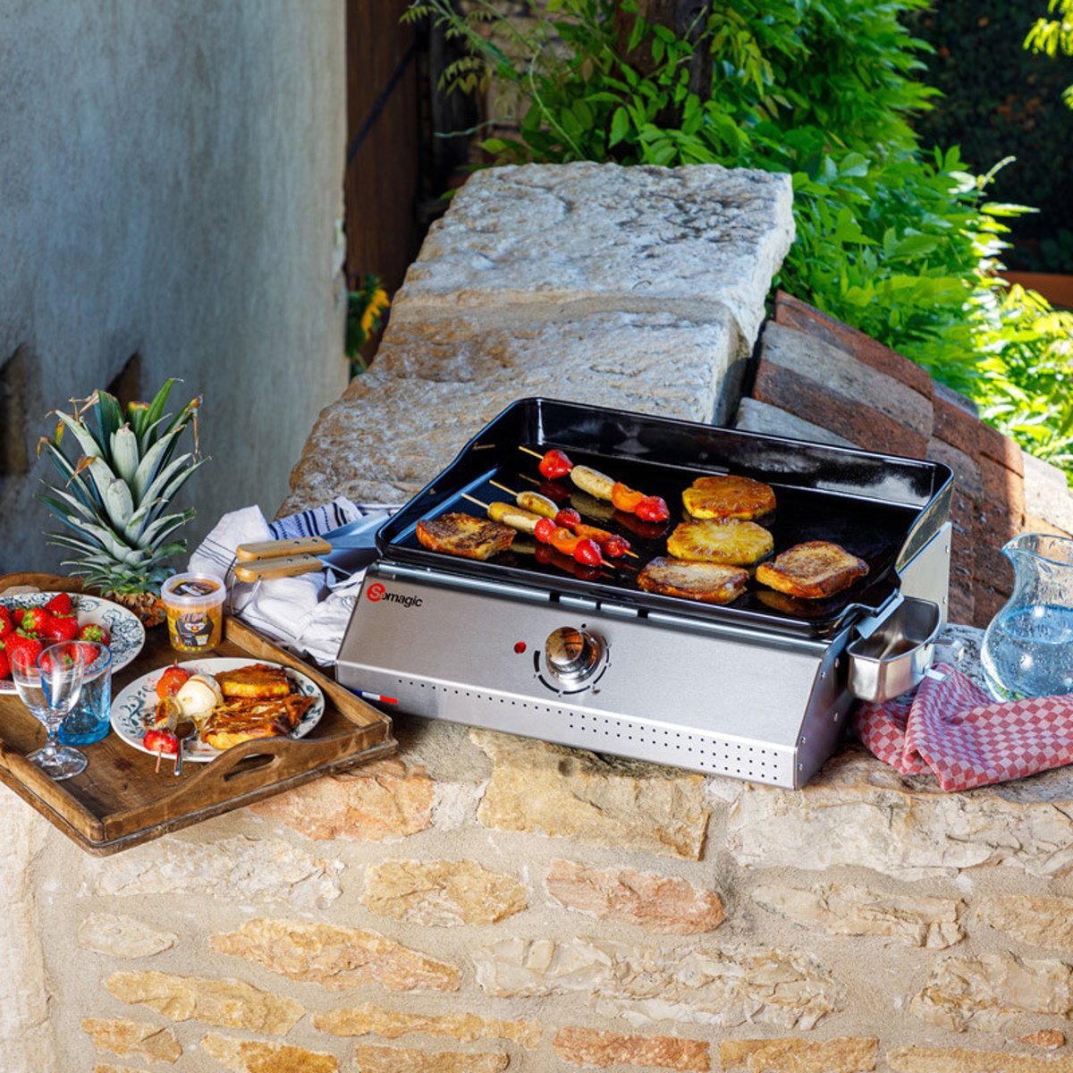Plancha électrique pour 8 convives gris clair, SOMAGIC