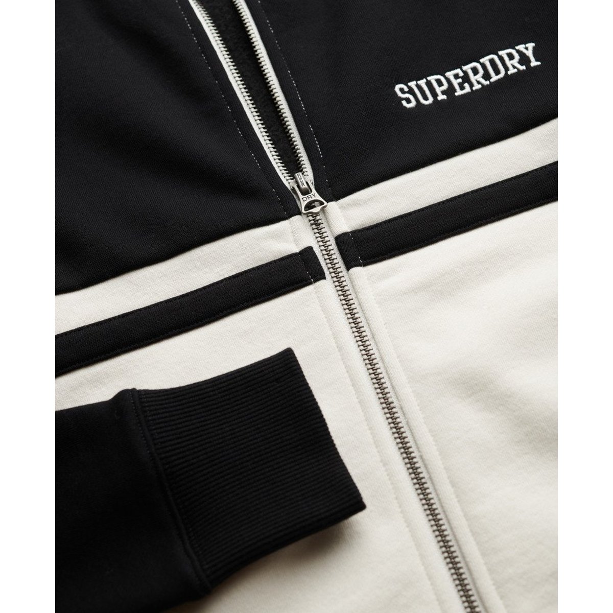 Athletic Essentials Sweat Zippé noir, SUPERDRY