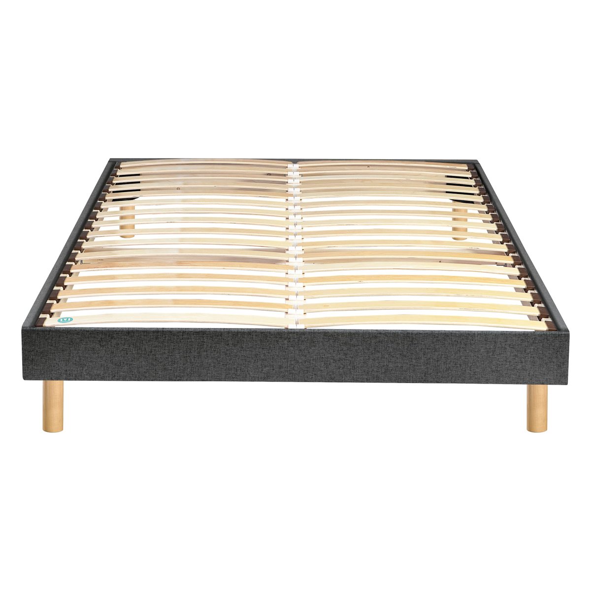 Ensemble matelas ressorts ensachés + mousse mémoire SWEETY, sommier en kit et pieds anthracite, MERINOS